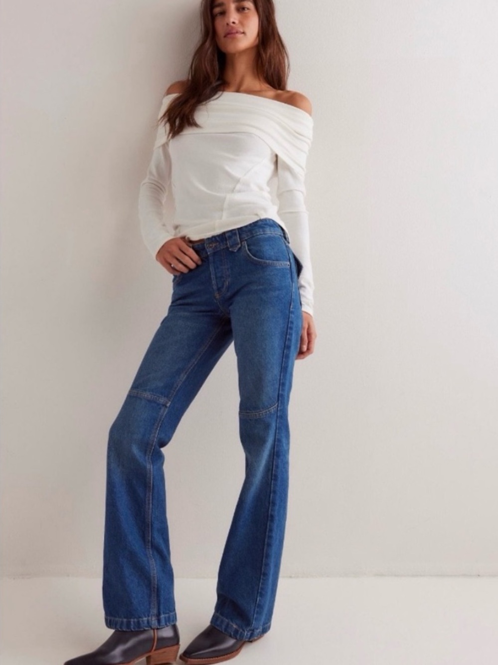 Free People We The Free Flora Low Rise Boot Cut Jeans NWT 28 Short